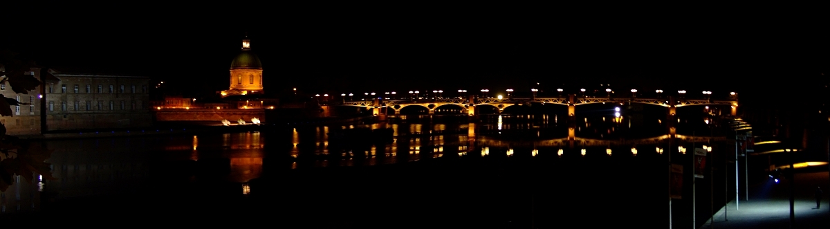 ptneuf-nuit2-3 images.jpg - La Grave et le Pont St Pierre - 3img (1.70m x 47cm)